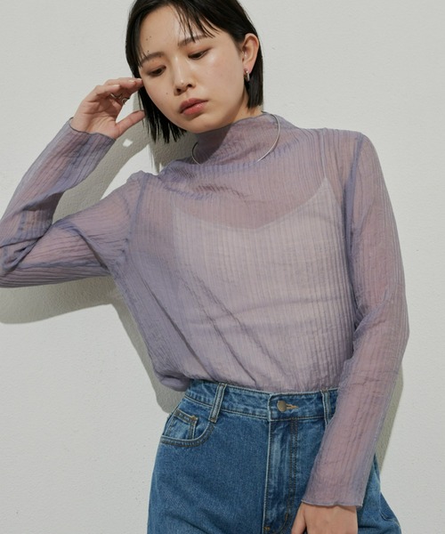 Aunt Marie's（アントマリーズ）の「シアープリーツヨウリュウトップス（シャツ/ブラウス・レディース・ライトグリーン/ホワイト/パープル/ブラック・FREE）」の14枚目の写真