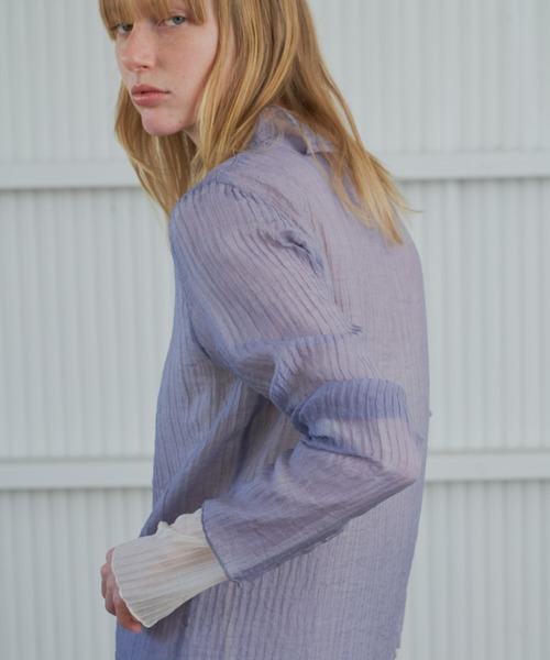 Aunt Marie's（アントマリーズ）の「シアープリーツヨウリュウトップス（シャツ/ブラウス・レディース・ライトグリーン/ホワイト/パープル/ブラック・FREE）」の17枚目の写真