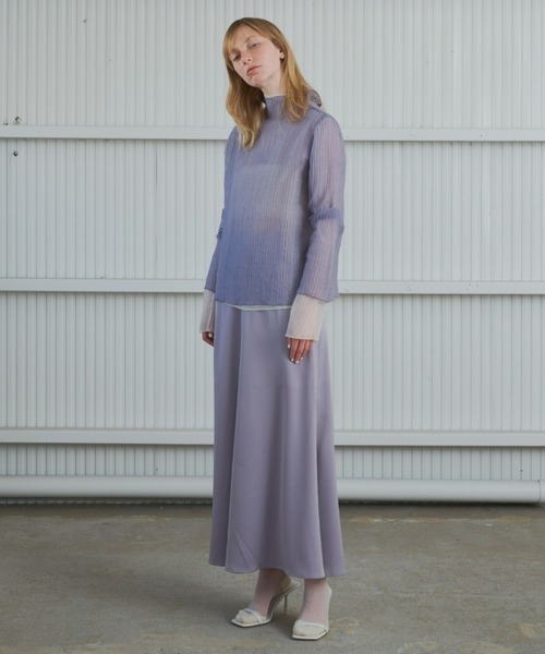 Aunt Marie's（アントマリーズ）の「シアープリーツヨウリュウトップス（シャツ/ブラウス・レディース・ライトグリーン/ホワイト/パープル/ブラック・FREE）」の21枚目の写真