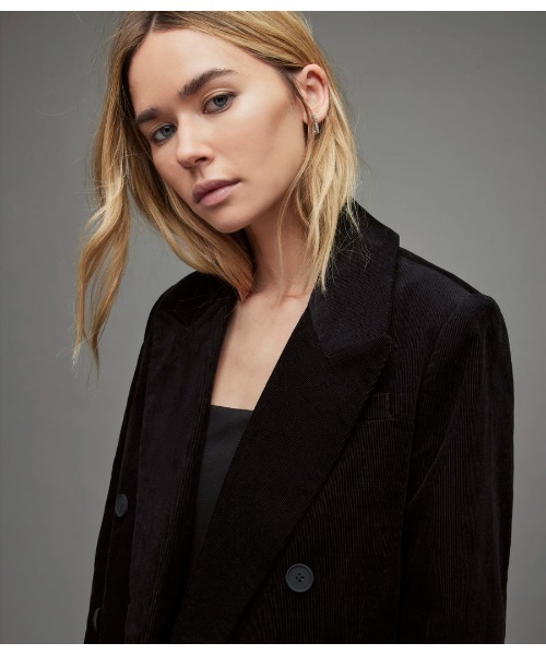 ALLSAINTS（オールセインツ）の「ADLAI CORDUROY RELAXED BLAZER | ADLAI コーデュロイ リラックス ブレザー（テーラードジャケット・レディース・ブラック・8/10/4/6）」の2枚目の写真