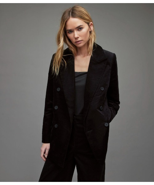 ALLSAINTS（オールセインツ）の「ADLAI CORDUROY RELAXED BLAZER | ADLAI コーデュロイ リラックス ブレザー（テーラードジャケット・レディース・ブラック・8/10/4/6）」の4枚目の写真