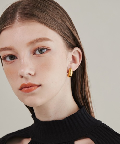 ciite' surgical stainless(シーテサージカルステンレス)の「【 金属アレルギー対応 】 ぷっくりイヤリング サージカルステンレス 316L(イヤリング・レディース・シルバー/ゴールド・FREE)」の13枚目の写真