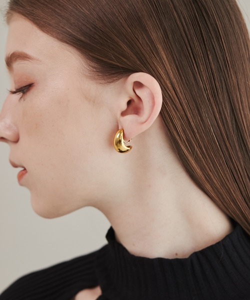 ciite' surgical stainless(シーテサージカルステンレス)の「【 金属アレルギー対応 】 ぷっくりイヤリング サージカルステンレス 316L(イヤリング・レディース・シルバー/ゴールド・FREE)」の11枚目の写真