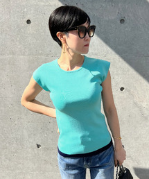 JENNE | JENNE　配色フレンチスリーブニット(ニット/セーター)