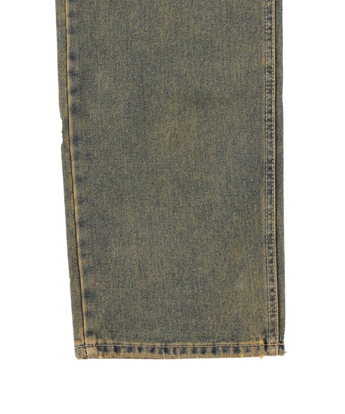 Figments（フィグメンツ）の「オーバーダイカラーデニムパンツ（デニムパンツ・レディース・イエロー/グリーン/パープル・LARGE/SMALL/MEDIUM）」の13枚目の写真