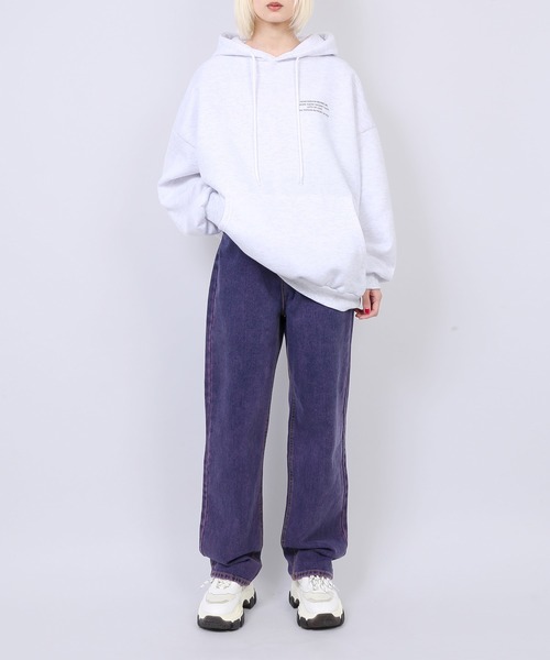 Figments（フィグメンツ）の「オーバーダイカラーデニムパンツ（デニムパンツ・レディース・イエロー/グリーン/パープル・LARGE/SMALL/MEDIUM）」の17枚目の写真