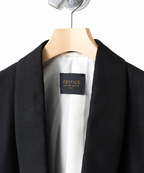 EDIFICE(エディフィス)の「【rue de seine / リュ ドゥ セーヌ】タキシード ジャケット(テーラードジャケット・メンズ・ブラック・36/38/40)」の2枚目の写真