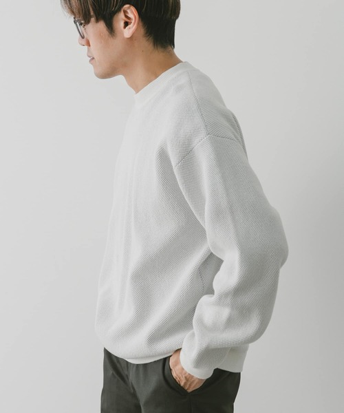 URBAN RESEARCH DOORS(アーバンリサーチドアーズ)の「ダブルフェイスカノコニットプルオーバー(ニット/セーター・メンズ・ホワイト/ライトベージュ/チャコールグレー・MEDIUM/LARGE)」の6枚目の写真