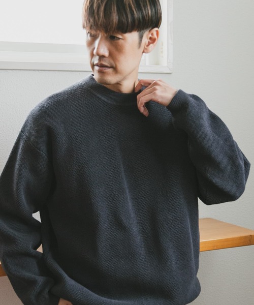 URBAN RESEARCH DOORS(アーバンリサーチドアーズ)の「ダブルフェイスカノコニットプルオーバー(ニット/セーター・メンズ・ホワイト/ライトベージュ/チャコールグレー・MEDIUM/LARGE)」の10枚目の写真