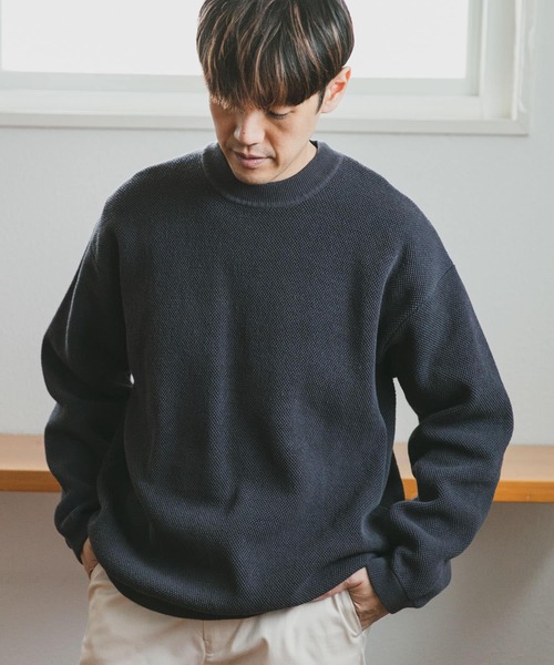 URBAN RESEARCH DOORS(アーバンリサーチドアーズ)の「ダブルフェイスカノコニットプルオーバー(ニット/セーター・メンズ・ホワイト/ライトベージュ/チャコールグレー・MEDIUM/LARGE)」の11枚目の写真