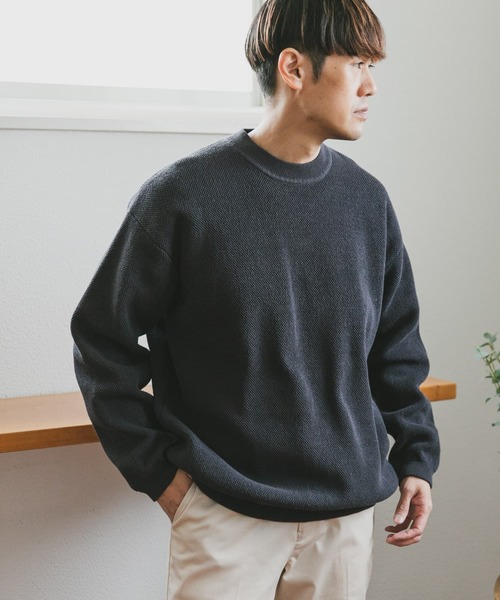 URBAN RESEARCH DOORS(アーバンリサーチドアーズ)の「ダブルフェイスカノコニットプルオーバー(ニット/セーター・メンズ・ホワイト/ライトベージュ/チャコールグレー・MEDIUM/LARGE)」の12枚目の写真