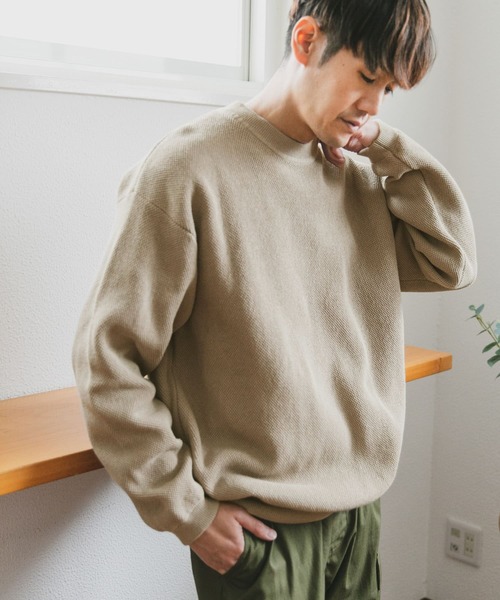 URBAN RESEARCH DOORS(アーバンリサーチドアーズ)の「ダブルフェイスカノコニットプルオーバー(ニット/セーター・メンズ・ホワイト/ライトベージュ/チャコールグレー・MEDIUM/LARGE)」の21枚目の写真