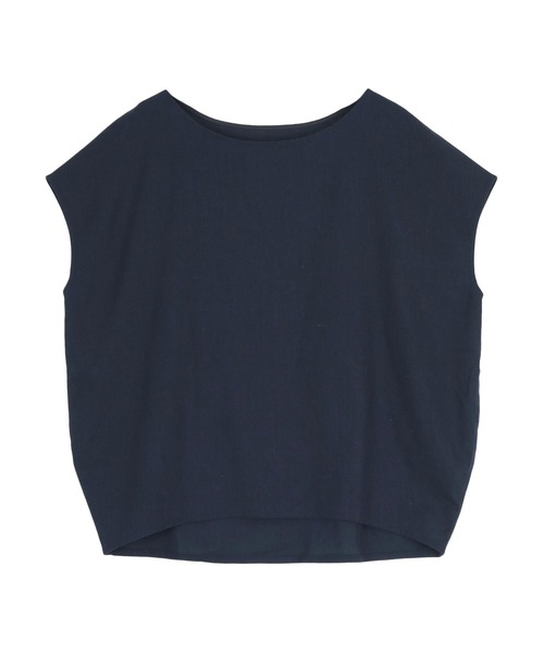 UR'S(ユアーズ)の「リネンブレンドコクーンシルエットトップス(Tシャツ/カットソー・レディース・ナチュラル/オレンジ系その他/ターコイズブルー/ブラック/ダークネイビー・S/M/L)」の7枚目の写真