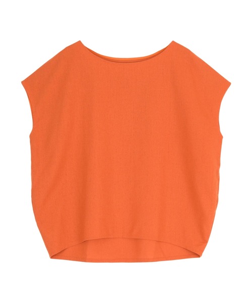 UR'S(ユアーズ)の「リネンブレンドコクーンシルエットトップス(Tシャツ/カットソー・レディース・ナチュラル/オレンジ系その他/ターコイズブルー/ブラック/ダークネイビー・S/M/L)」の8枚目の写真