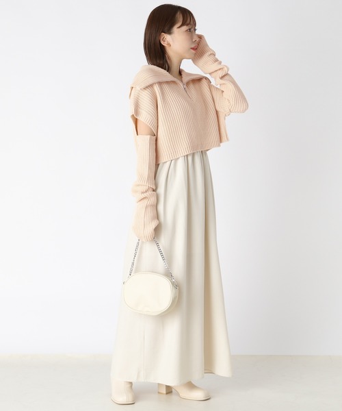 Heather（ヘザー）の「ハーフZIPアームウォーマーSETワンピース 188385