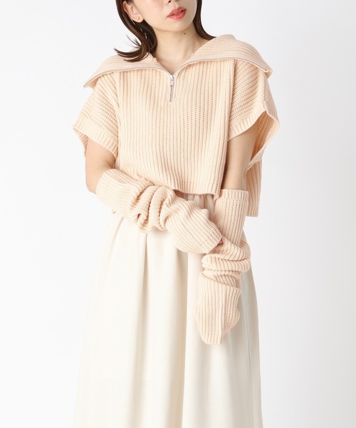 てらページ Heather（ヘザー）の「ハーフZIPアームウォーマーSETワンピース