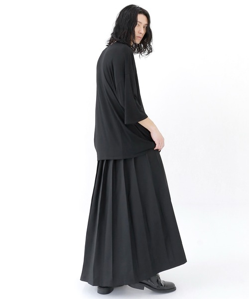 minsobi(ミンソビ)の「ダブルベルトプリーツスカート(スカート・メンズ・ブラック・FREE)」の5枚目の写真