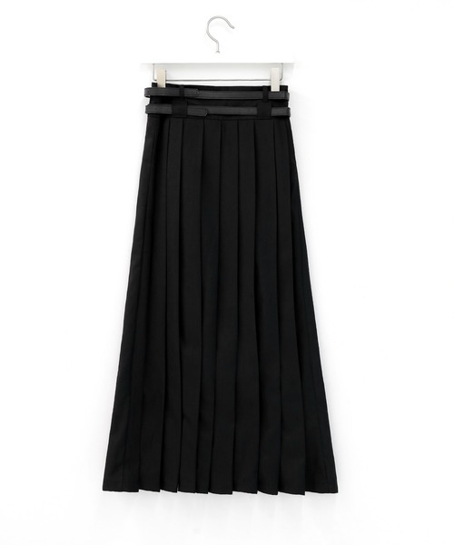 minsobi(ミンソビ)の「ダブルベルトプリーツスカート(スカート・メンズ・ブラック・FREE)」の14枚目の写真
