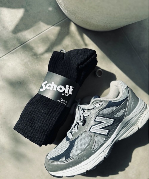 Schott(ショット)の「Schott/ショット 3Pソックス ルーズリッチェルミドル丈 足底切替(ソックス/靴下・レディース・その他/ブラック・FREE)」の5枚目の写真