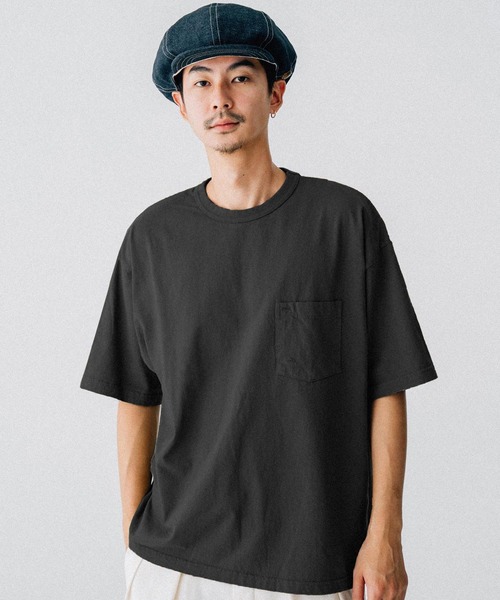 GYPSY&SONS（ジプシーアンドサンズ）の「GRASS PK BAGGY TEE（Tシャツ/カットソー・メンズ・オフホワイト/ブラック/アッシュグレー・MEDIUM/LARGE）」の3枚目の写真
