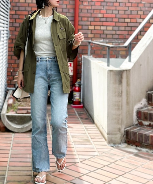 Java(ジャバ)の「《JaVaジャバ 別注》高機能素材AIR GRID TECH使用 吸水速乾・抗菌防臭 オーバーサイズミリタリーシャツ(セットアップ可能)(シャツ/ブラウス・メンズ・ブラック/カーキ/ブルー・LARGE/X-LARGE/SMALL/MEDIUM)」の14枚目の写真