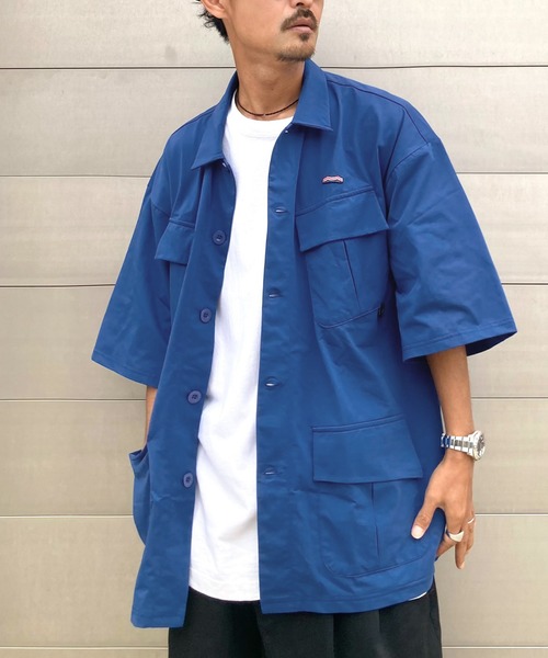 Java(ジャバ)の「《JaVaジャバ 別注》高機能素材AIR GRID TECH使用 吸水速乾・抗菌防臭 オーバーサイズミリタリーシャツ(セットアップ可能)(シャツ/ブラウス・メンズ・ブラック/カーキ/ブルー・LARGE/X-LARGE/SMALL/MEDIUM)」の22枚目の写真