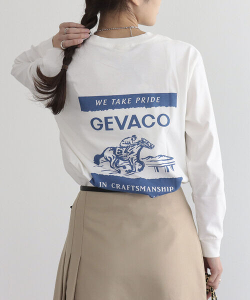 GEVACO(ゲバコ)の「【GEVACO/ゲバコ】FG限定!16/‐天竺プリント長袖Tシャツ(Tシャツ/カットソー・レディース・オフホワイト/ブラック・38)」の4枚目の写真