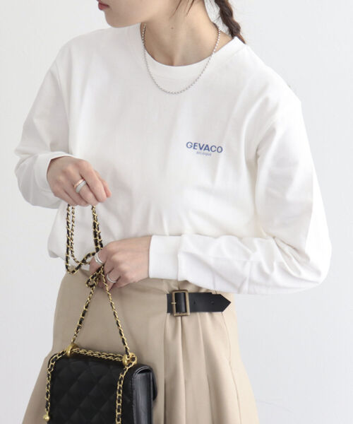 GEVACO(ゲバコ)の「【GEVACO/ゲバコ】FG限定!16/‐天竺プリント長袖Tシャツ(Tシャツ/カットソー・レディース・オフホワイト/ブラック・38)」の5枚目の写真