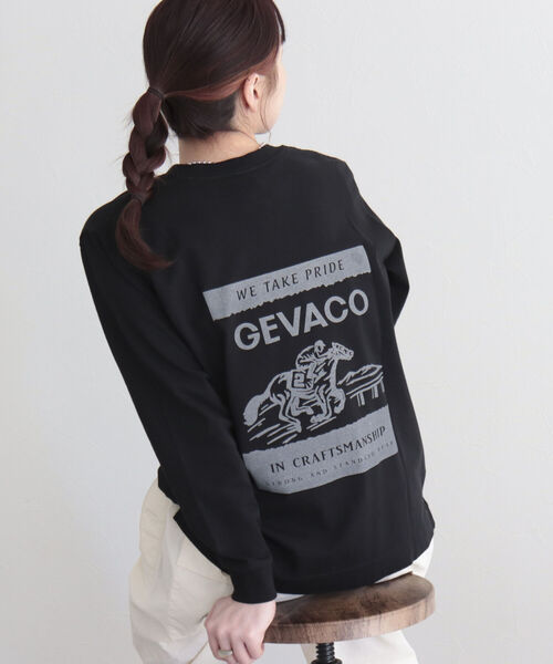 GEVACO(ゲバコ)の「【GEVACO/ゲバコ】FG限定!16/‐天竺プリント長袖Tシャツ(Tシャツ/カットソー・レディース・オフホワイト/ブラック・38)」の11枚目の写真