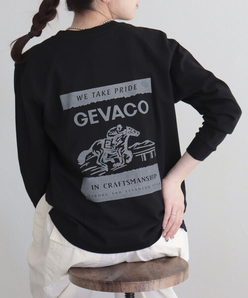 GEVACO(ゲバコ)の「【GEVACO/ゲバコ】FG限定!16/‐天竺プリント長袖Tシャツ(Tシャツ/カットソー・レディース・オフホワイト/ブラック・38)」の12枚目の写真