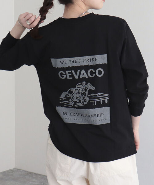 GEVACO(ゲバコ)の「【GEVACO/ゲバコ】FG限定!16/‐天竺プリント長袖Tシャツ(Tシャツ/カットソー・レディース・オフホワイト/ブラック・38)」の14枚目の写真