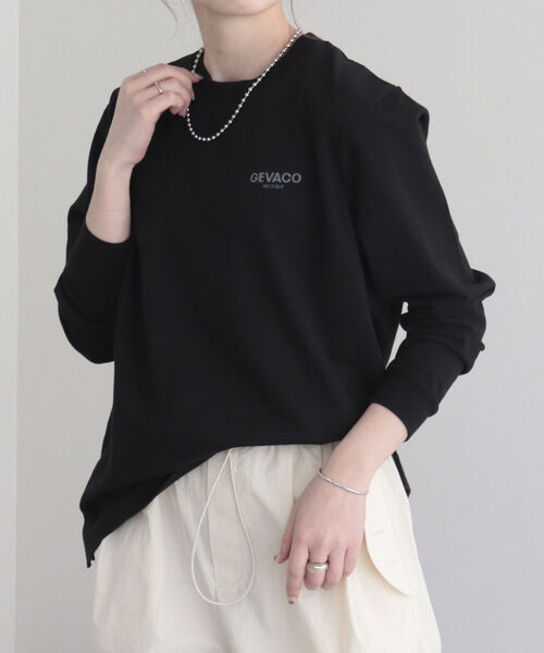 GEVACO(ゲバコ)の「【GEVACO/ゲバコ】FG限定!16/‐天竺プリント長袖Tシャツ(Tシャツ/カットソー・レディース・オフホワイト/ブラック・38)」の15枚目の写真