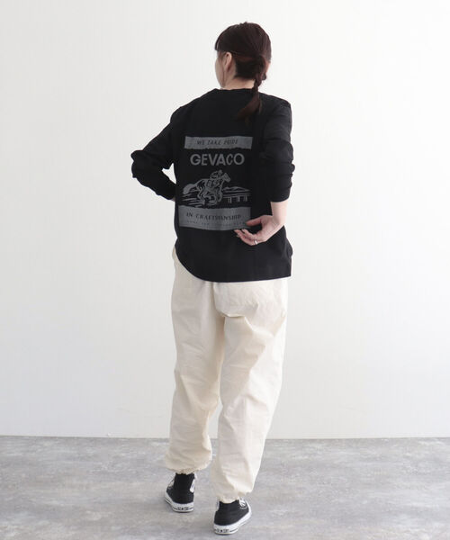 GEVACO(ゲバコ)の「【GEVACO/ゲバコ】FG限定!16/‐天竺プリント長袖Tシャツ(Tシャツ/カットソー・レディース・オフホワイト/ブラック・38)」の16枚目の写真