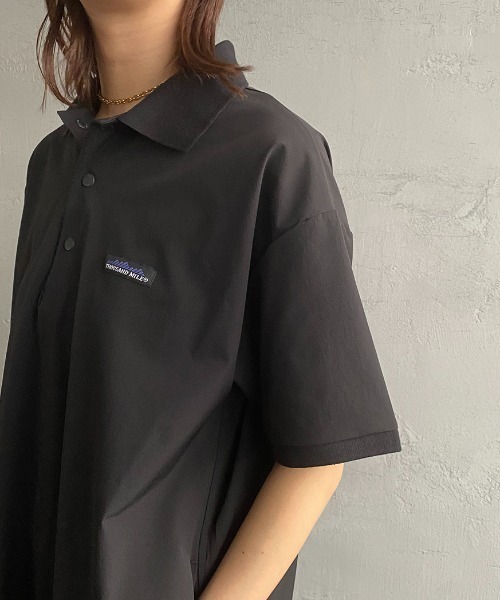 THOUSAND MILE（サウザンドマイル）の「[THOUSAND MILE/サウザンド マイル] 別注 ショートスリーブ ポロワンピース（ワンピース・レディース・ブラック/ネイビー/オリーブ・F）」の14枚目の写真