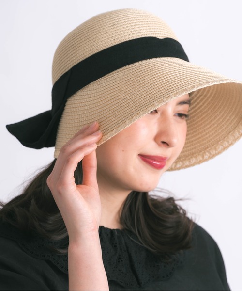 【ほぼ未使用の為美品】　bowy made カバーオール、帽子セット　退院着 polka polka / ポルカポルカ 2wayペーパー女優帽 日除け UV対策
