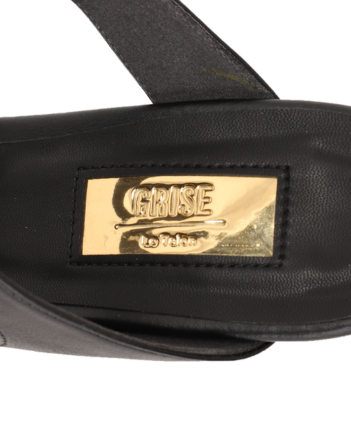GRISE（グリーズ）の「GRISE 5.5cmレザーアシメカットミュールサンダル（サンダル・レディース・シルバー/ベージュ/ブラック系その他・MEDIUM/X-LARGE/LARGE/SMALL）」の9枚目の写真
