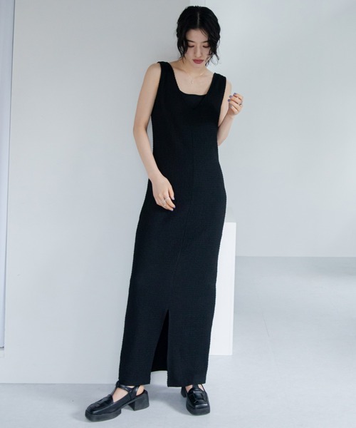 VACANCY(ヴァカンシー)の「シャーリングJQマキシワンピース(ワンピース・レディース・ブラック/グリーン/ブルー/レッド・FREE)」の22枚目の写真