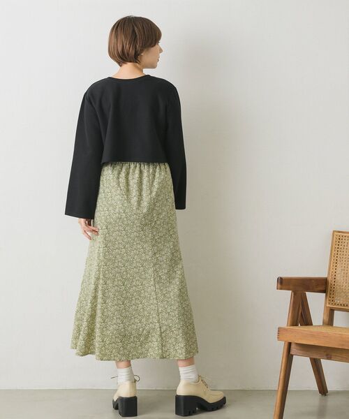 RETRO GIRL（レトロガール）の「ドット釦カットカーデ（Tシャツ/カットソー・レディース・グリーン/ブラック/オレンジ/ブルー/ナチュラル・FREE）」の7枚目の写真