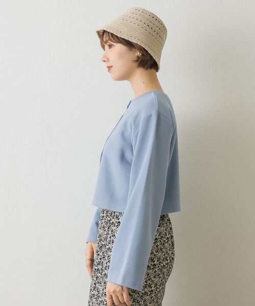 RETRO GIRL（レトロガール）の「ドット釦カットカーデ（Tシャツ/カットソー・レディース・グリーン/ブラック/オレンジ/ブルー/ナチュラル・FREE）」の20枚目の写真