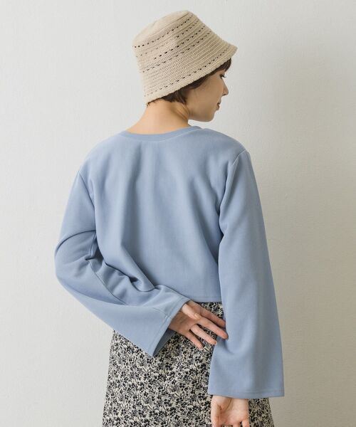 RETRO GIRL（レトロガール）の「ドット釦カットカーデ（Tシャツ/カットソー・レディース・グリーン/ブラック/オレンジ/ブルー/ナチュラル・FREE）」の10枚目の写真