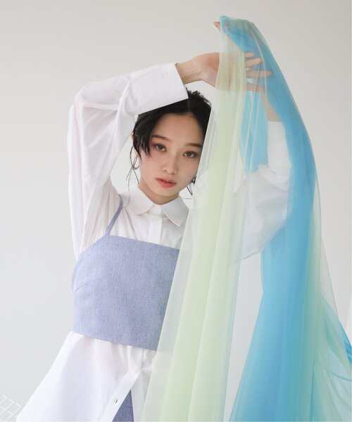 RAY CASSIN(レイカズン)の「バックスピンドルメランジビスチェ(その他トップス・レディース・ブルー/キナリ/スミクロ・FREE)」の5枚目の写真