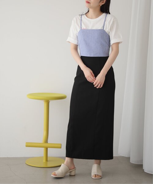 RAY CASSIN(レイカズン)の「バックスピンドルメランジビスチェ(その他トップス・レディース・ブルー/キナリ/スミクロ・FREE)」の10枚目の写真