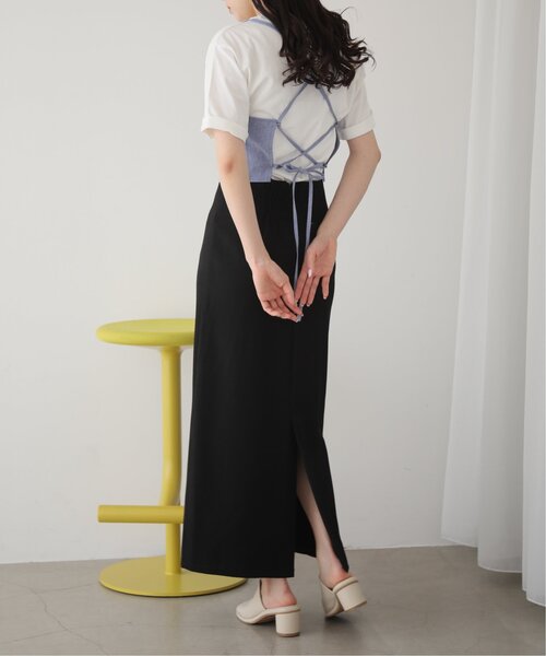 RAY CASSIN(レイカズン)の「バックスピンドルメランジビスチェ(その他トップス・レディース・ブルー/キナリ/スミクロ・FREE)」の11枚目の写真