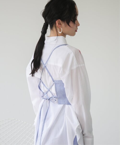 RAY CASSIN(レイカズン)の「バックスピンドルメランジビスチェ(その他トップス・レディース・ブルー/キナリ/スミクロ・FREE)」の13枚目の写真