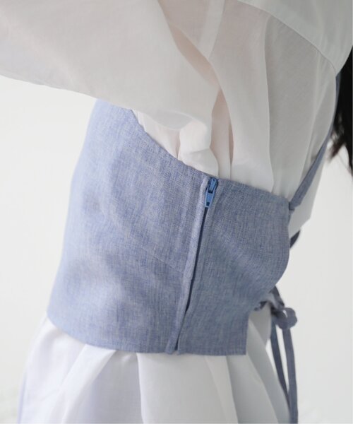 RAY CASSIN(レイカズン)の「バックスピンドルメランジビスチェ(その他トップス・レディース・ブルー/キナリ/スミクロ・FREE)」の15枚目の写真