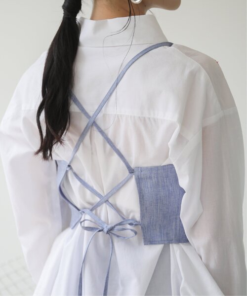 RAY CASSIN(レイカズン)の「バックスピンドルメランジビスチェ(その他トップス・レディース・ブルー/キナリ/スミクロ・FREE)」の16枚目の写真