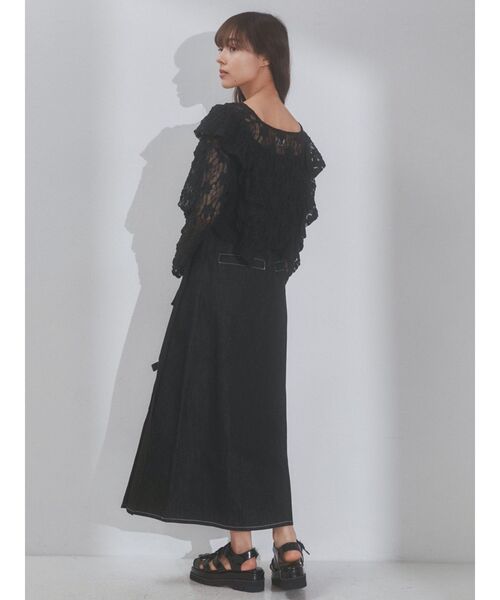 merry jenny（メリージェニー）の「デニムリボンラップスカート（デニムスカート・レディース・ブラック/ブルー・FREE）」の12枚目の写真