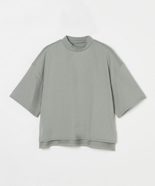 three dots(スリードッツ)の「サンデッドジャージー ボックスTシャツ(Tシャツ/カットソー・レディース・ホワイト/ブラック/ネイビー/ライトグリーン・SMALL/MEDIUM)」の3枚目の写真