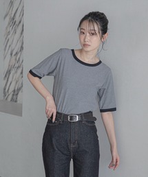 feepur | 配色パイピング細ボーダーTee(Tシャツ/カットソー)