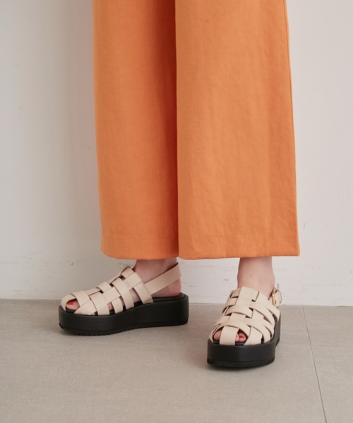 emmi(エミ)の「【emmi atelier】リネン混オールインワン(つなぎ/オールインワン・レディース・アイボリー/オレンジ・0/1)」の15枚目の写真